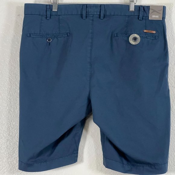 Brax Belleville Cotton Stretch Blend Shorts in Blue Men's Size 40 - Picture 4 of 8